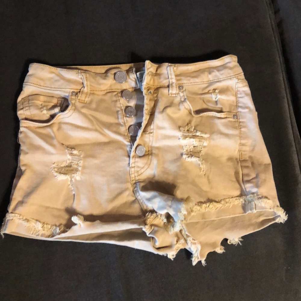 Charlotte Russe Tan Shorts , Ripped